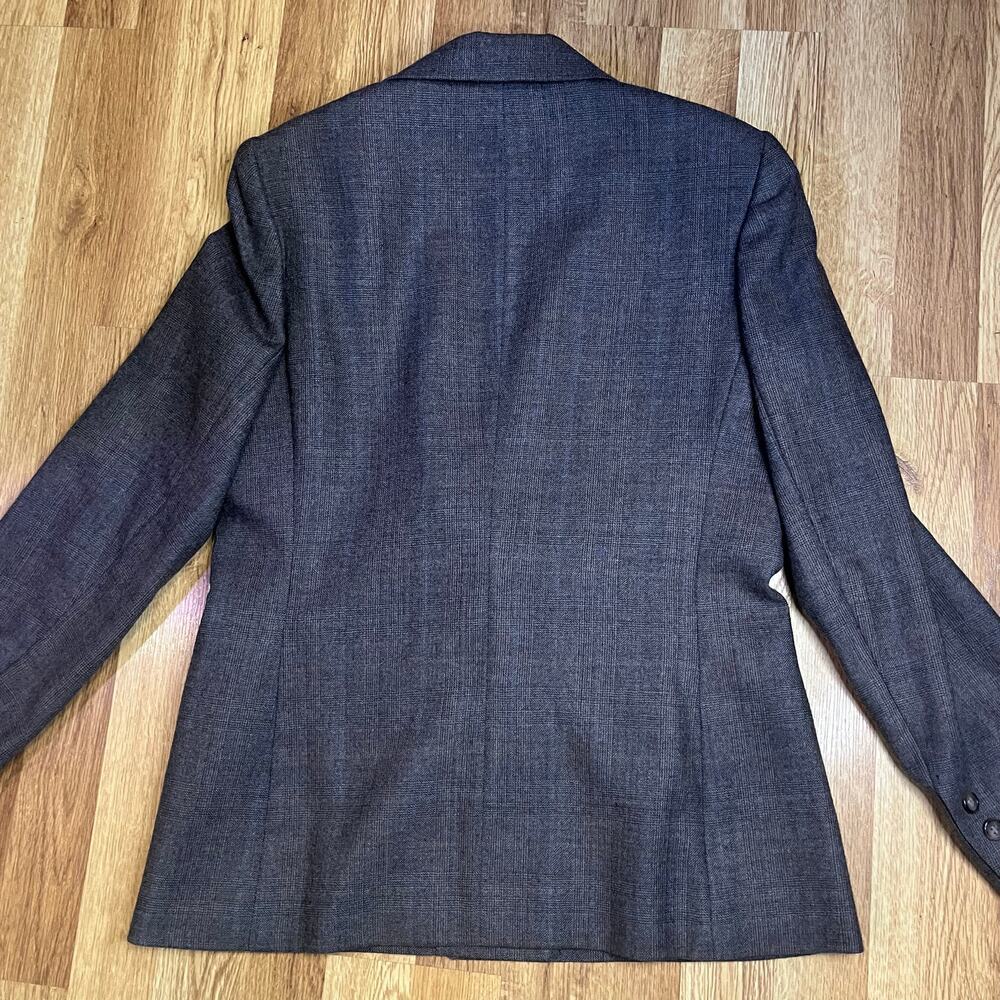 Vintage Saville Tweed Wool Blazer Plaid Sz 10 Gray old money quiet luxury preppy - Picture 12 of 15